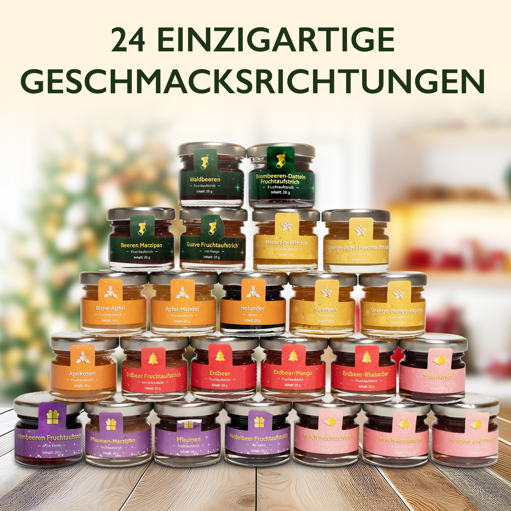 Adventskalender 2025 aus Deutschland Weihnachten Geschenkset (Frühstück)