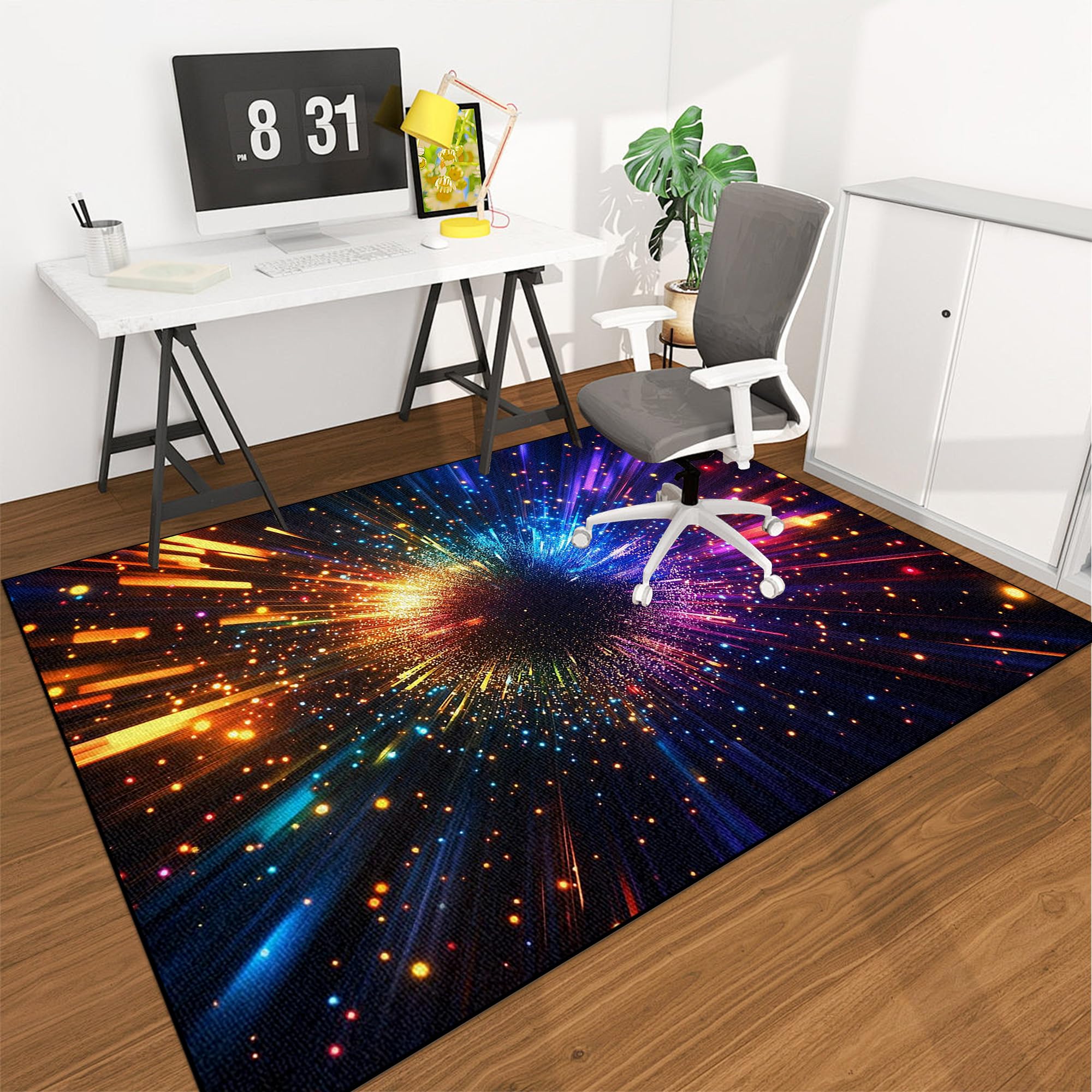 Tappeto Ufficio Salvapavimento Antiscivolo Tappeto per Sedia Gaming Tappeto per Sedia con Ruote Tappetino per Pavimenti Duri Tappetino per Sedia da Gaming per Parquet e Pavimenti Duri 110 x 150 cm