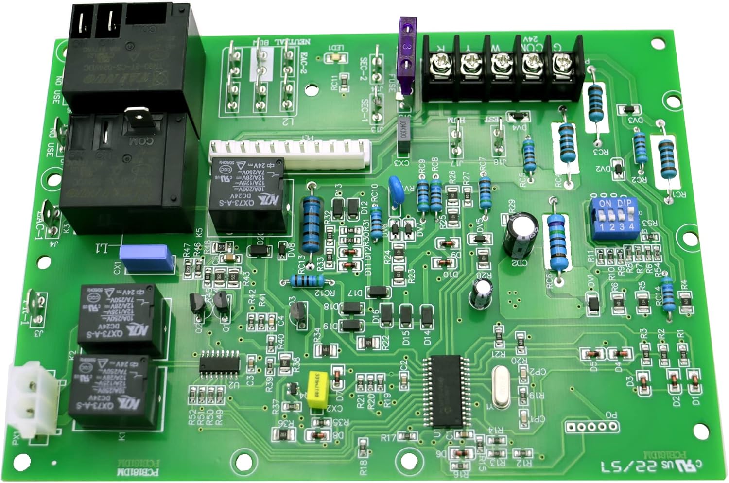 Furnace Control Board for Carrier HK42FZ004, HK42FZ007, HK42FZ008, HK42FZ009, HK42FZ011, HK42FZ013, HK42FZ016 and HK42FZ0-xx Series Furnace Control Board ICM282Q
