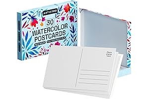 ARTISTRO Postcard Watercolor Paper 4x6, 30 Heavyweight Blank Paper Cards 140lb (300gsm)