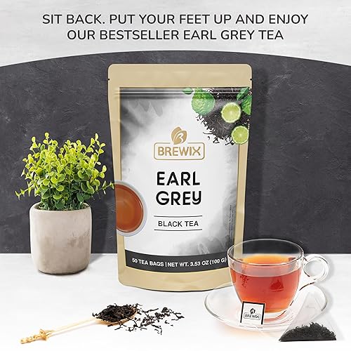 Vista 288 de BREWIX Bolsas de té de albahaca sagrada (15 bolsas de té piramidales) Camiseta con hojas de tulsi y manzanilla Sin cafeína, té de hierbas