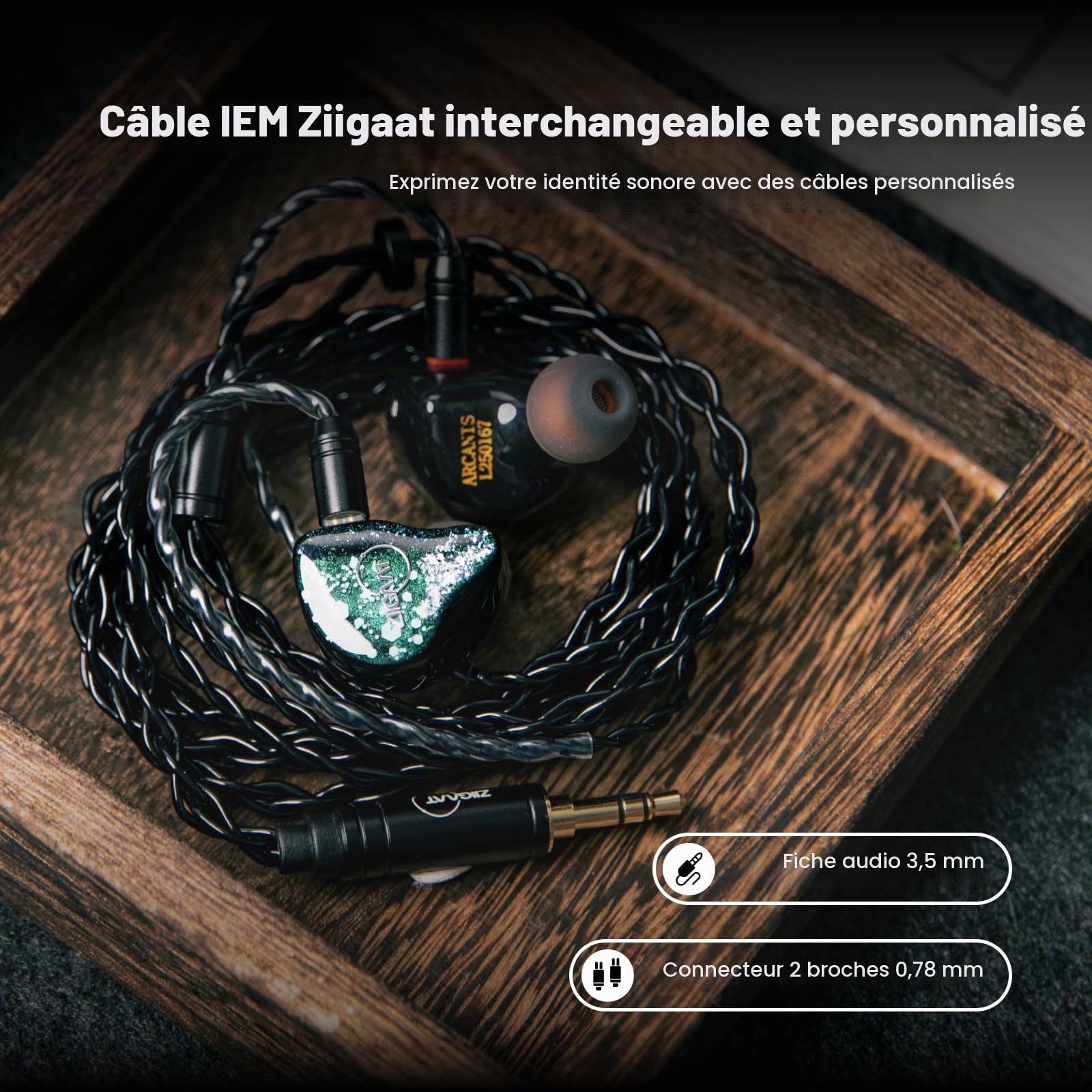 Linsoul ZiiGaat Arcanis Écouteur Intra-auriculaire Hybride 2DD+5BA