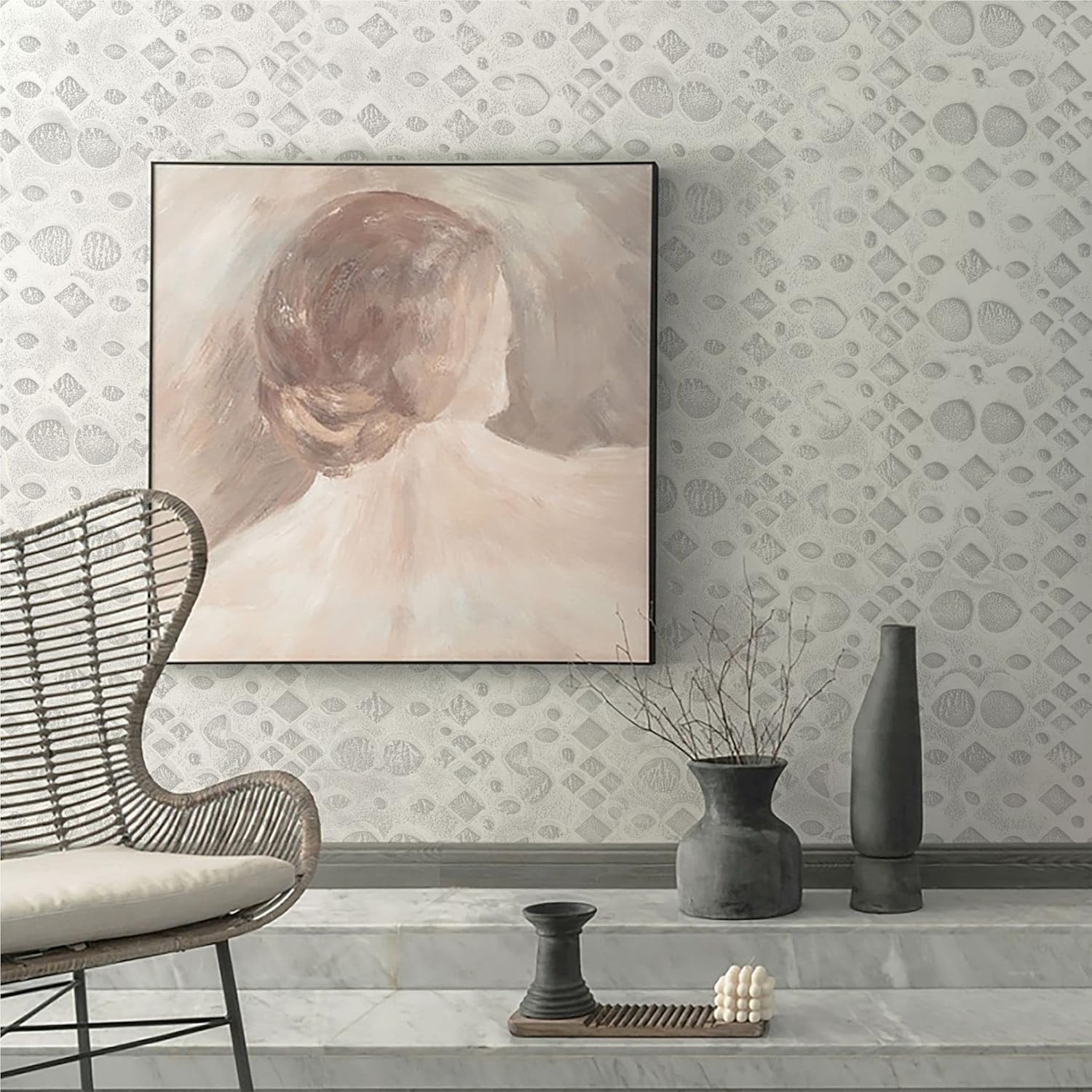 10'' Patterned Paint Roller for Wall Decoration Classic Brick Embossing Texture Rubber Roller Decorative Household DIY Paint Art Tool for Wall Decoration (EG4109TH) - - 