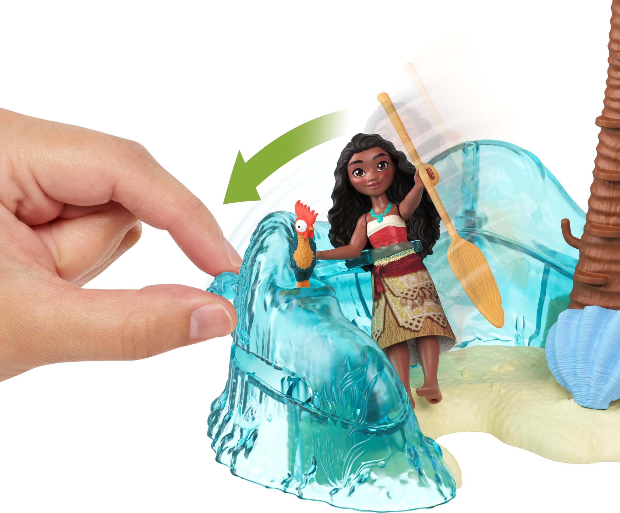 Mattel Disney Moana 2 Toys, Moana’s Island Adventure Playset with Moana & Simea Small Dolls, 2 Character Friends, 5 Play Areas & 8 Accessories