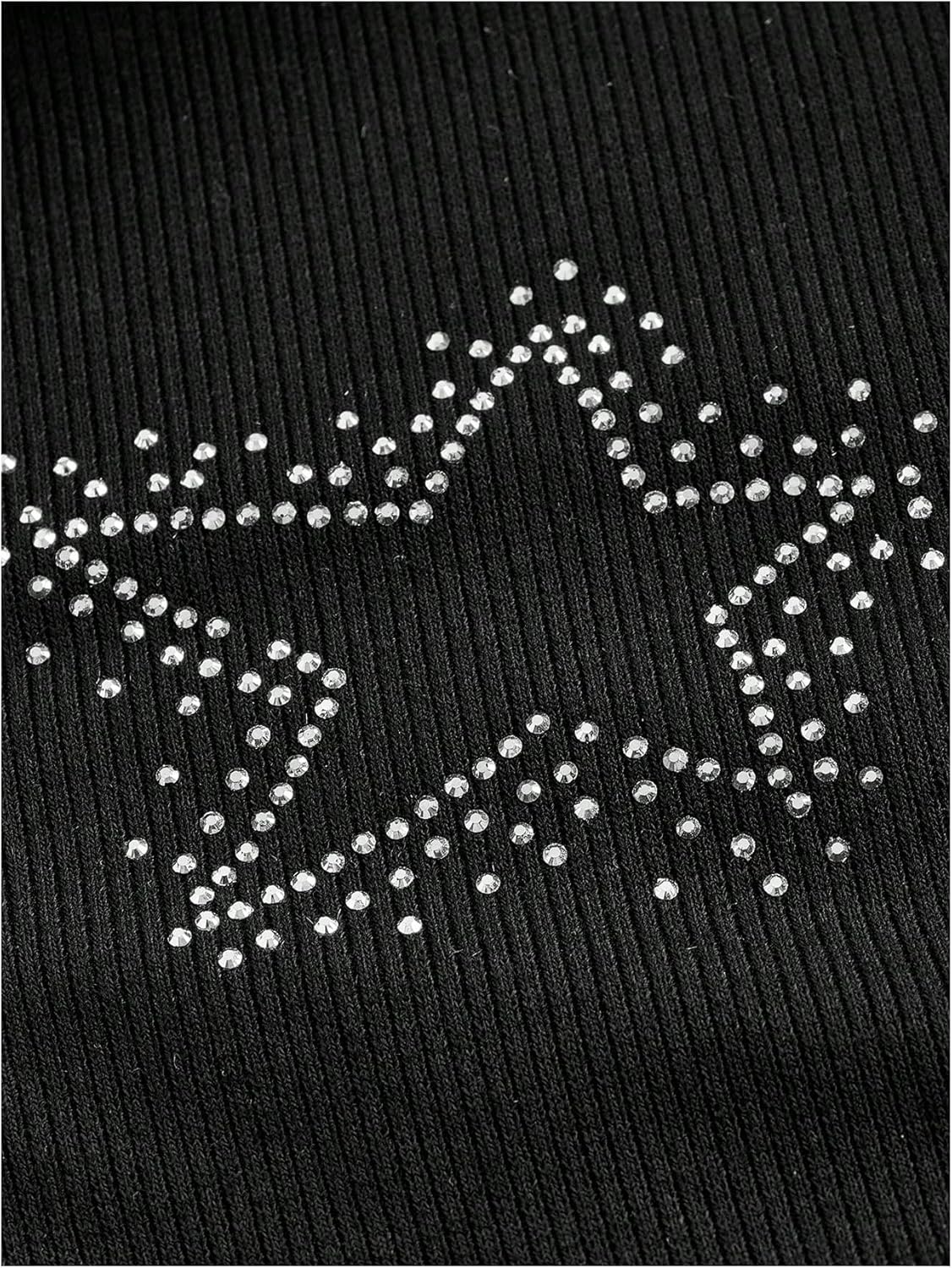 SHENHE Women's Plus Size Star Print Tube Top Ruched Drawstring Asymmetrical Fitted Y2k Tube Top