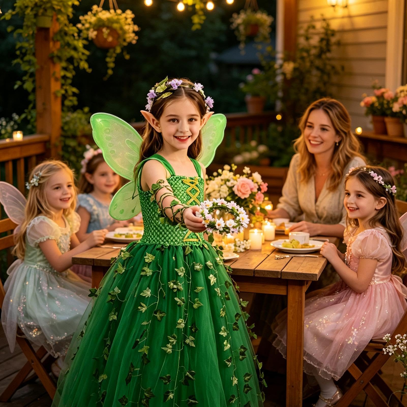 Generisch kostüm-Sets für Mädchen Halloween-Cosplay-Outfit inklusive Flügel | -Party-Outfit-Set für Kinder sowie Töchter zum Geburtstag Bühnenperformances und Fotoshooting