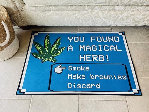 Miniatura 3 de Toothsome Studios You Found A Magical Herb - Alfombra divertida de 3 x 2 pies, tapete de bienvenida para interiores, tapete de bienvenida para