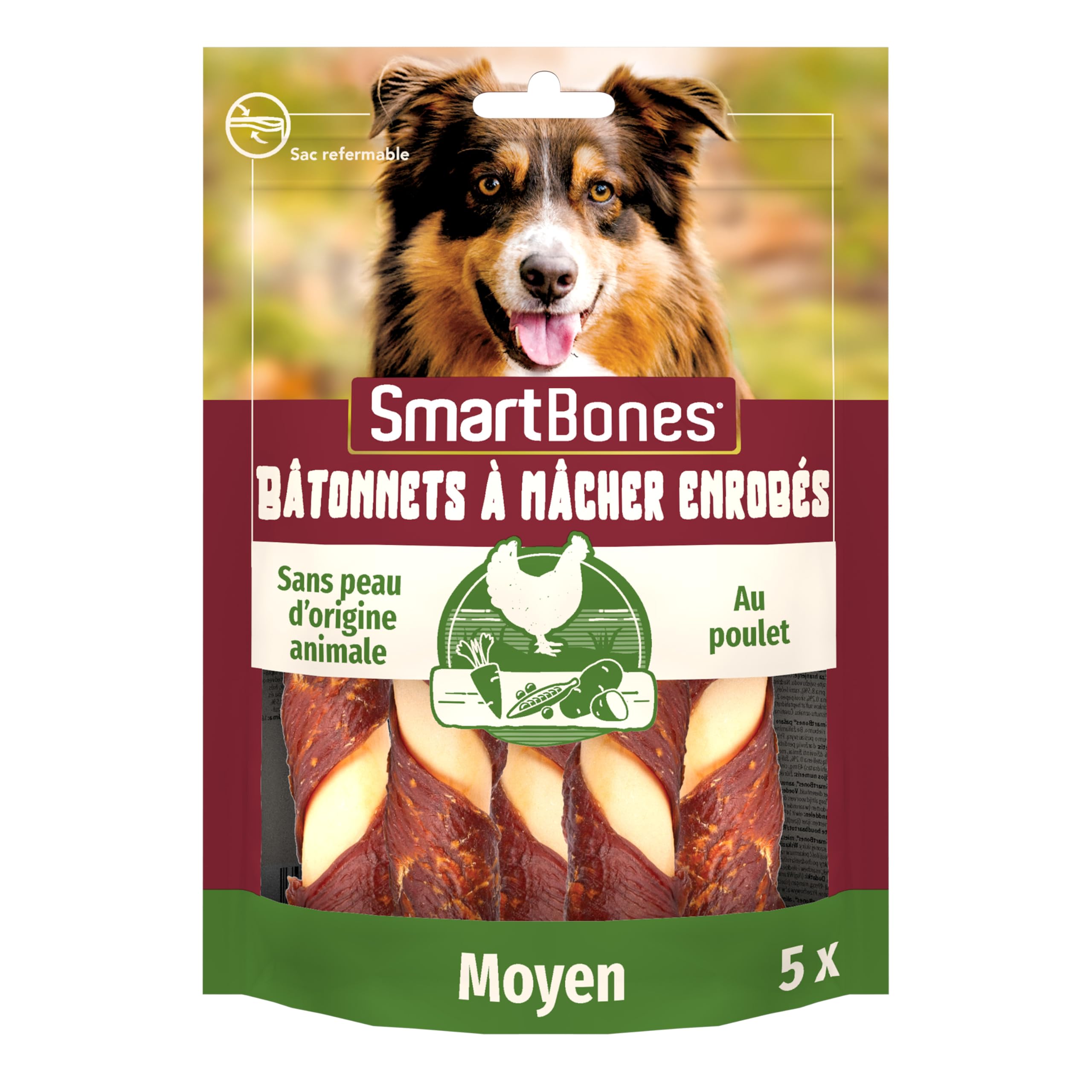 Smartbones 5 Chicken Wrapped Sticks Rawhide Free Chew Dog Treats