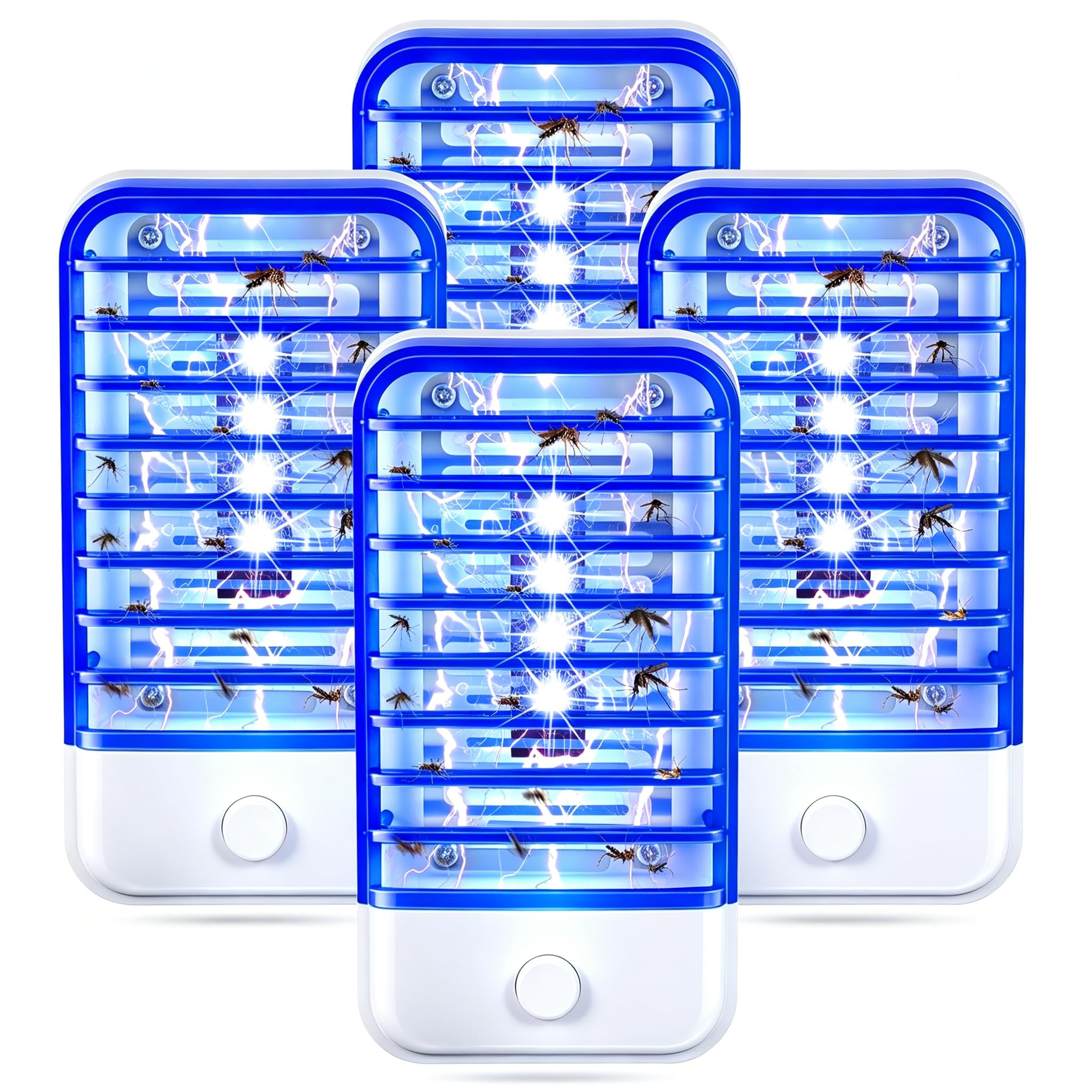 Photo 1 of 2026 Upgraded Bug Zapper Indoor Plug in Powerful UV Fly Zapper Indoor & Mosquito Zapper Indoor Home - Safe, Odorless Flying Insect Trap for Bedroom, Baby Room, Kitchen & Office,4 Pack