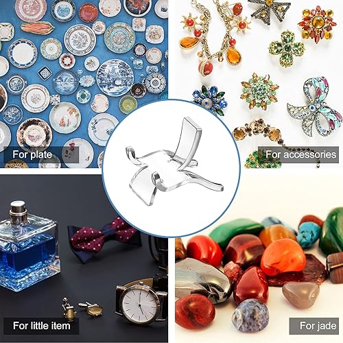 Miniatura 7 de Jetec 20 soportes de exhibición de acrílico transparente, pedestal, pequeños soportes de exhibición para exhibir geodas de cristal, roca mineral