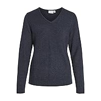 Vila Clothes Viril L/s V-Neck Knit Top-Noos, Felpa Donna