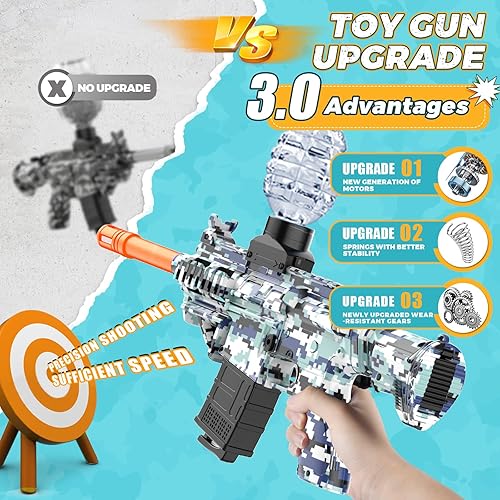 Miniatura 4 de JANNIRESS Electric Blaster Toys - Pistola de bolas ecológica, juegos automáticos al aire libre, juguetes para actividades en equipo