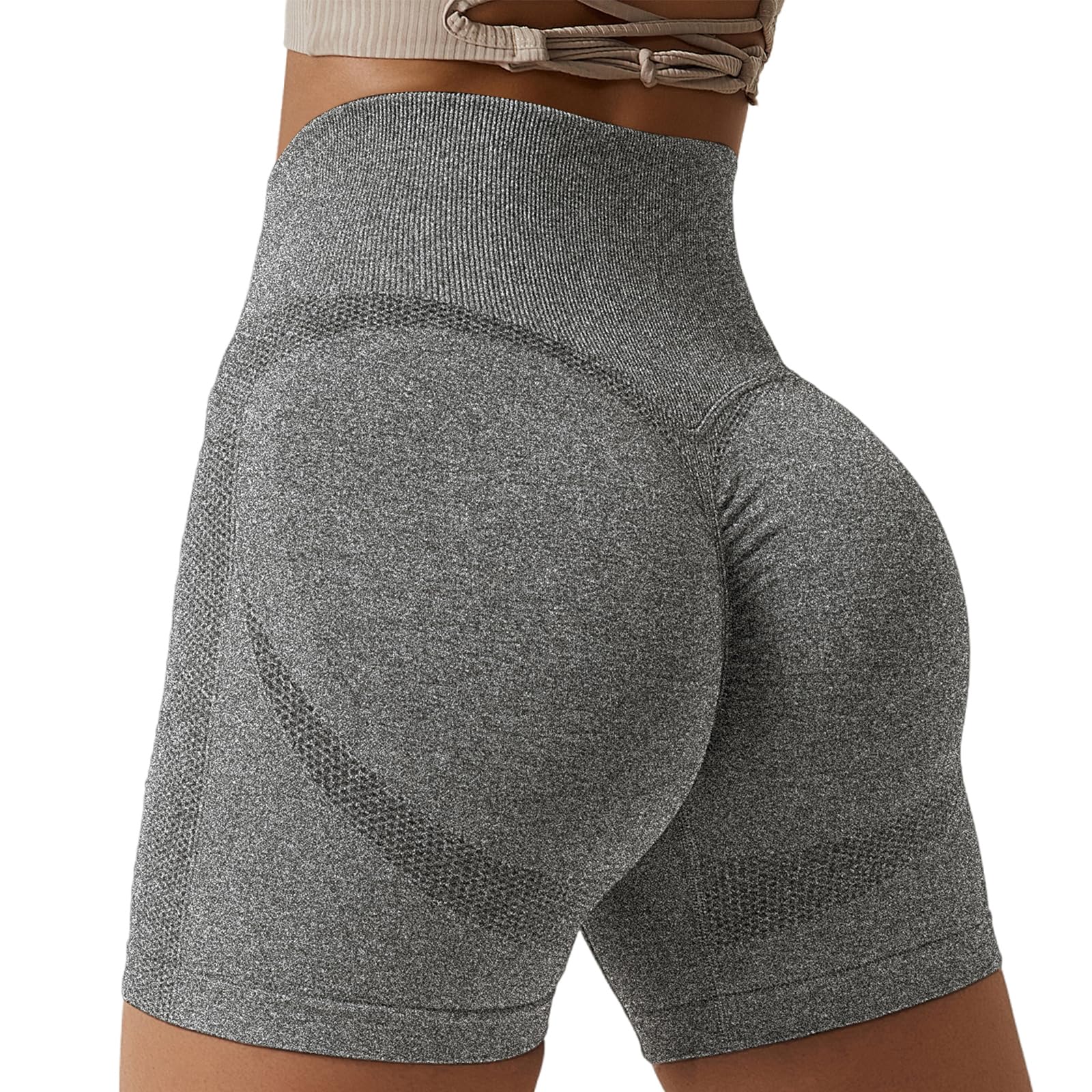 Zhiaek Pantaloncini Palestra Donna Push Up Booty Shorts Donna Sportivi Vita Alta Leggins Corti Donna Collant Estivi Yoga Fitness Allenamento Jogging