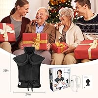 Vista 8 de Almohadilla térmica para aliviar el dolor de espalda, almohadillas térmicas para cuello y hombros, envoltura térmica eléctrica para espalda