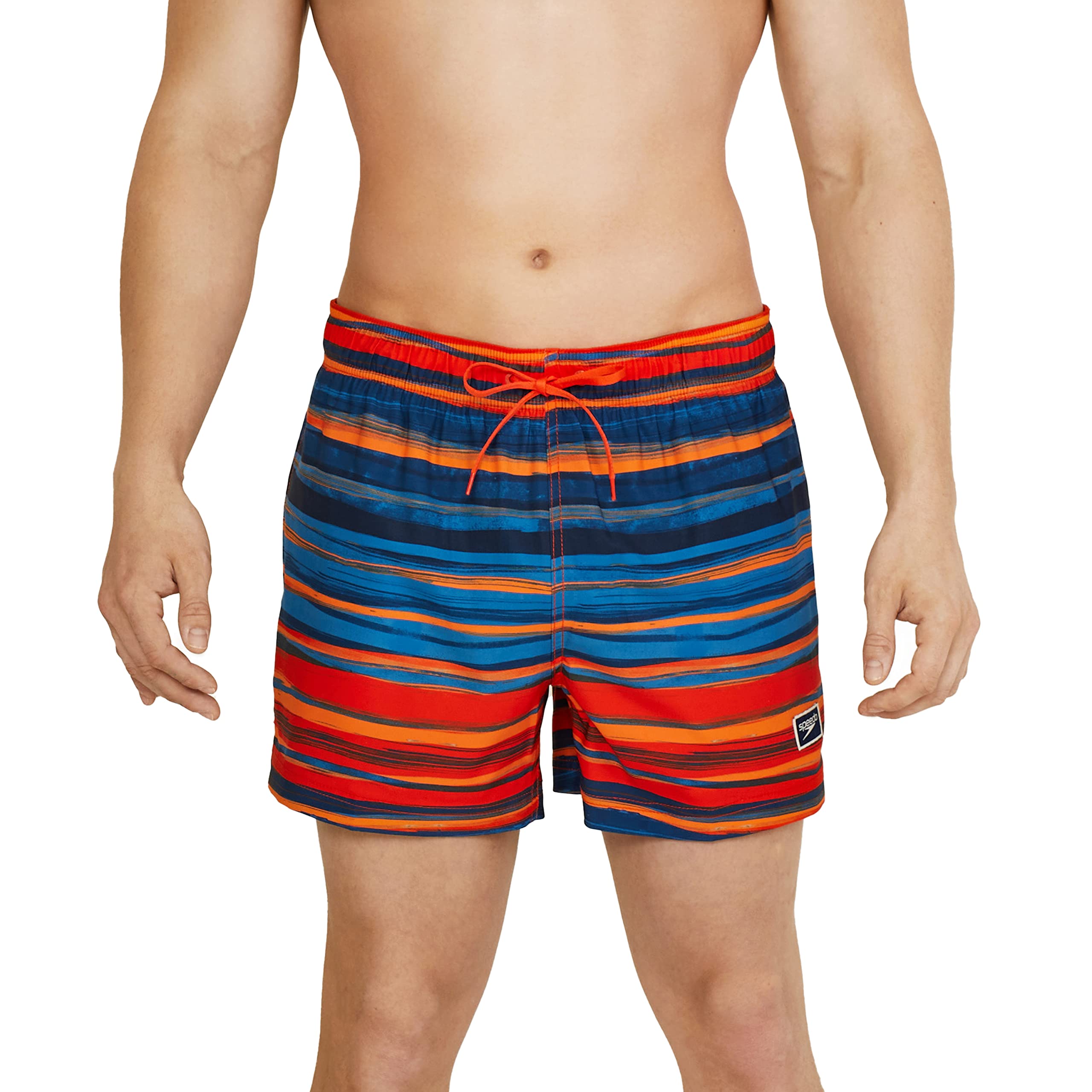 Speedo Redondo Corto A Rayas Bañadores Ajustados para Hombre