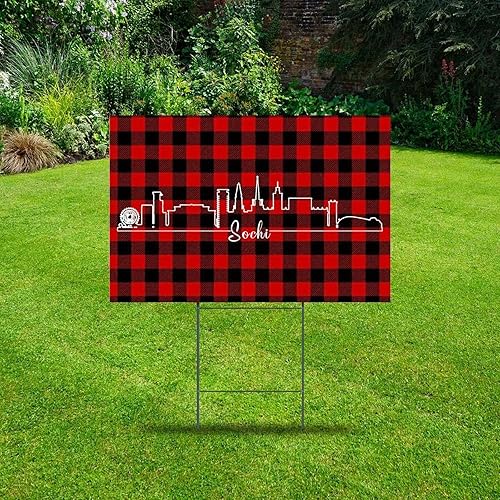 Miniatura 7 de Letrero patriótico de doble cara con estacas de India Agra Yard Lawn de 18 x 24 pulgadas, con estacas para decoración de cumpleaños, fiesta de jardín