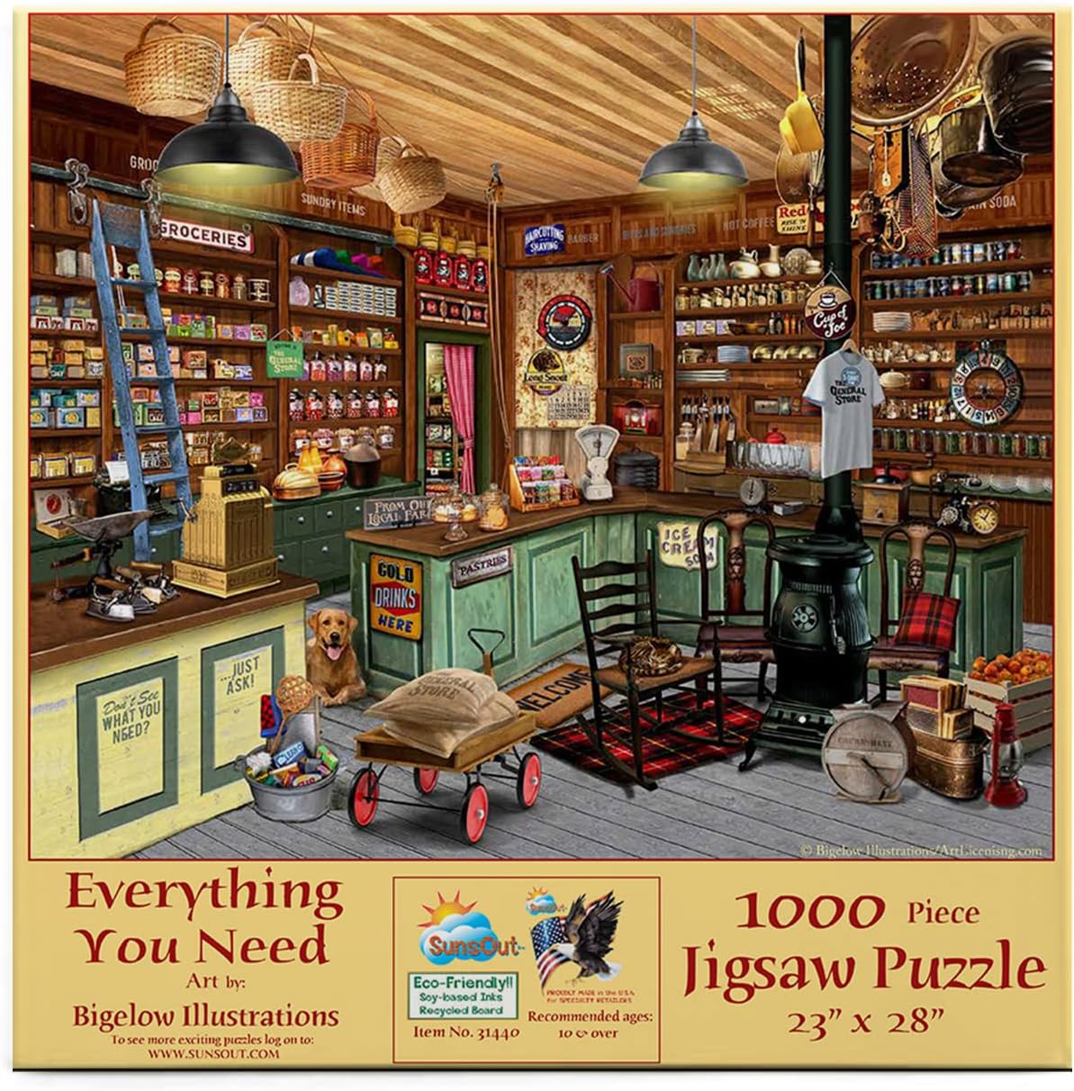 SUNSOUT INC - Everything - 1000 pc Jigsaw Puzzle by Artist: Bigelow Illustrations - Finished Size 23" x 28" - MPN# 31440