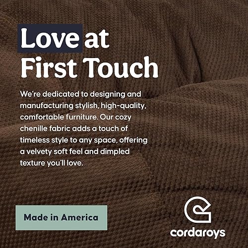 Miniatura 35 de CordaRoy's Puf de felpilla, silla convertible que se pliega de puf a cama, como se ve en Shark Tank, color carbón, tamaño Queen