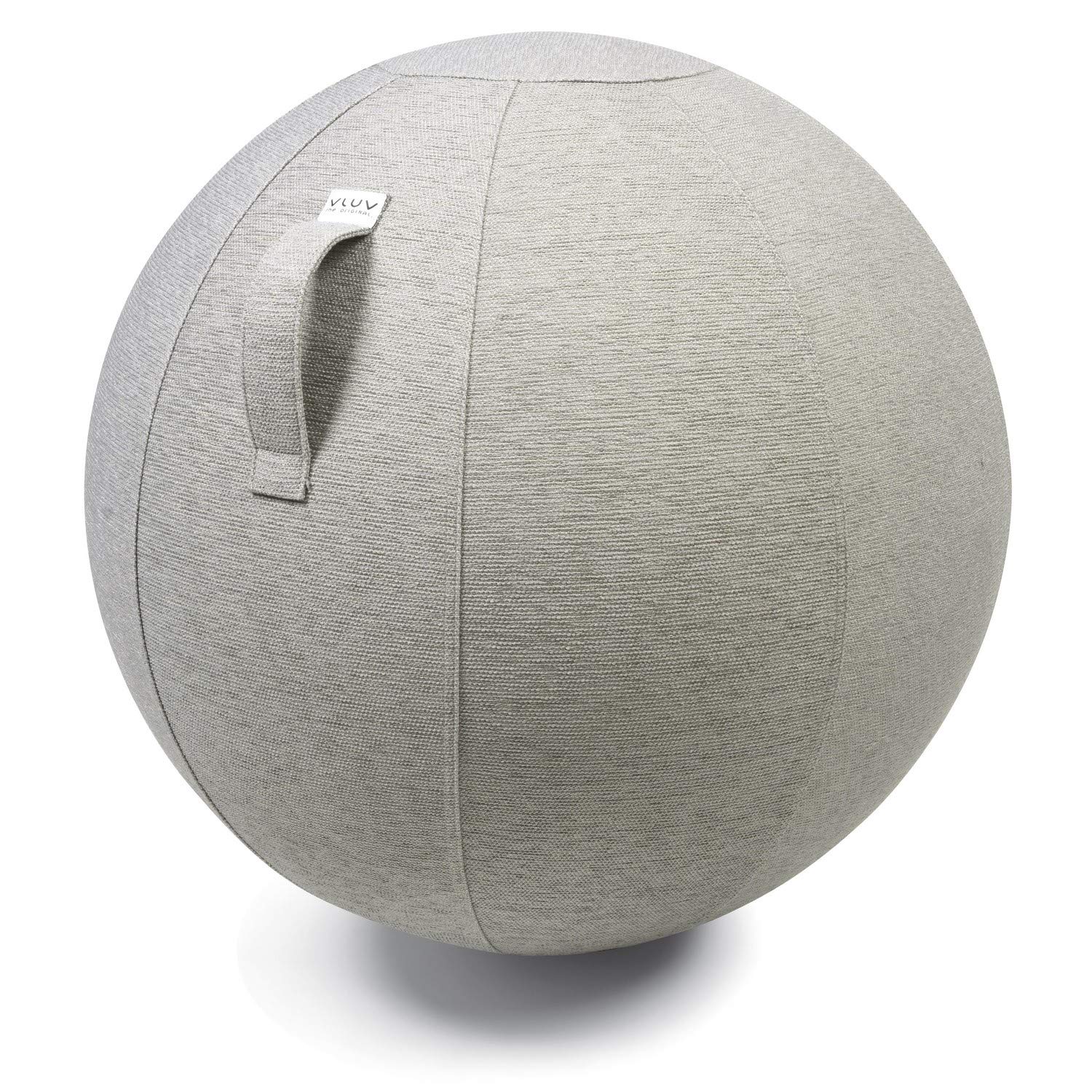 VLUV STOV Premium Quality Self-Standing Sitting Ball with Handle - Home or Office Chair and Exercise Ball for Yoga, Back Stretching, or Gym- Upholstery Fabric Stability Ball