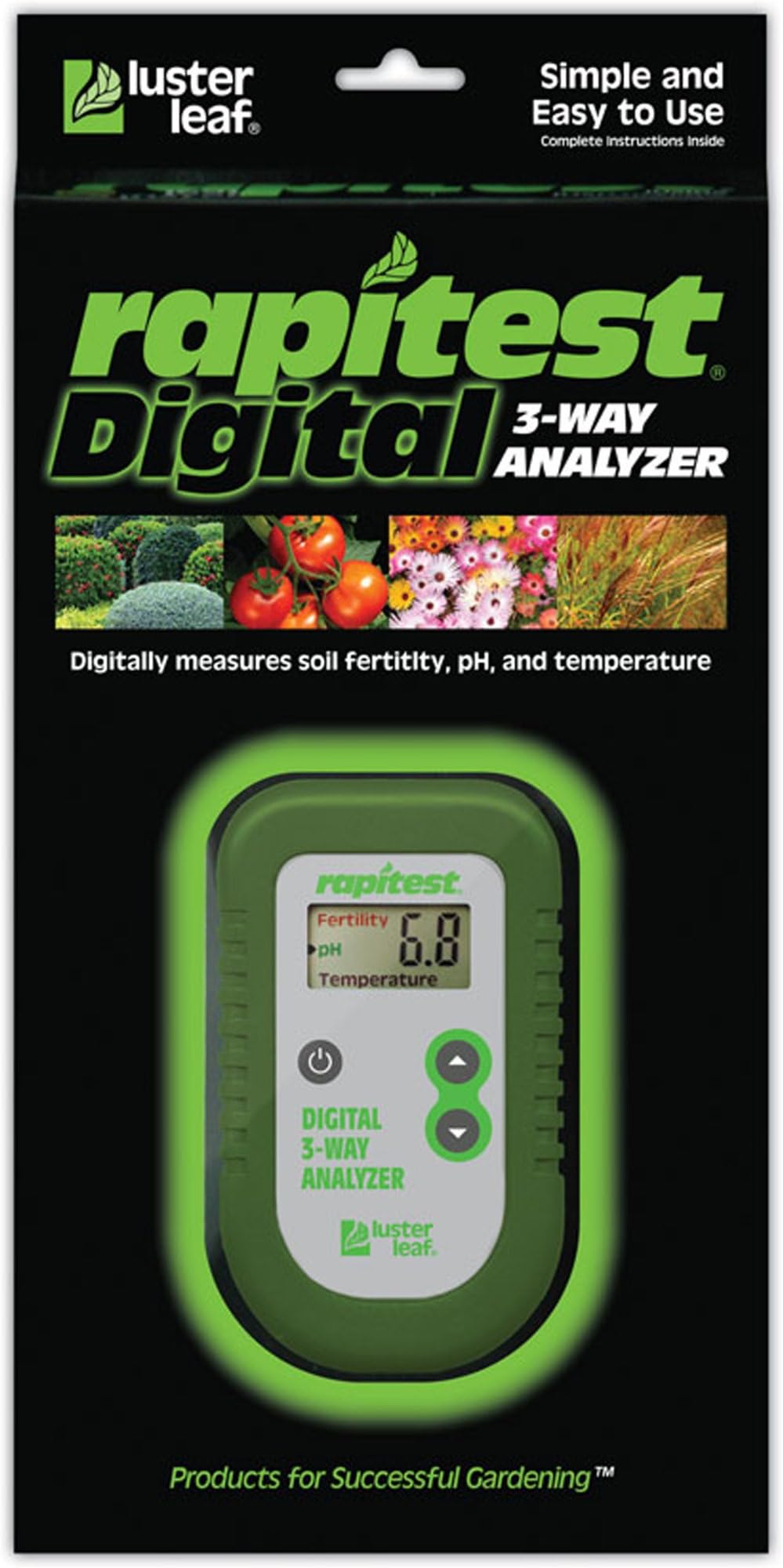 Rapitest 1835 Luster Leaf Digital 3-Way Soil Analyzer
