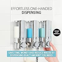 Vista 3 de Better Living Products 76345-1 Aviva, set de tres despachadores cromados.