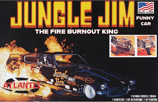 Atlantis AMCH1486 1/16 Jungle Jim Vega Funny Car Model kit, Multicoloured