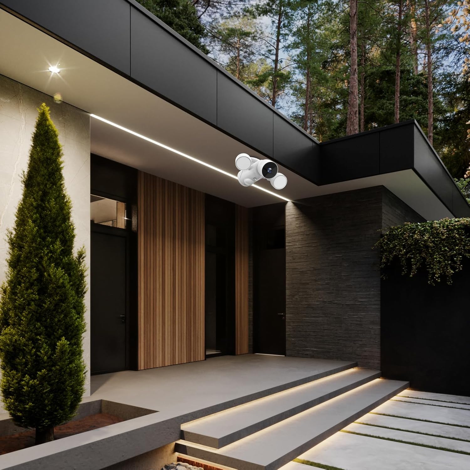 Eave Mount for Google Nest Cam with Floodlight - Outdoor Camera , Stability ABS Google Flood Light Camera Outdoor Bracket, Premium Nest Floodlight Camera Ceiling Mounting Adapter