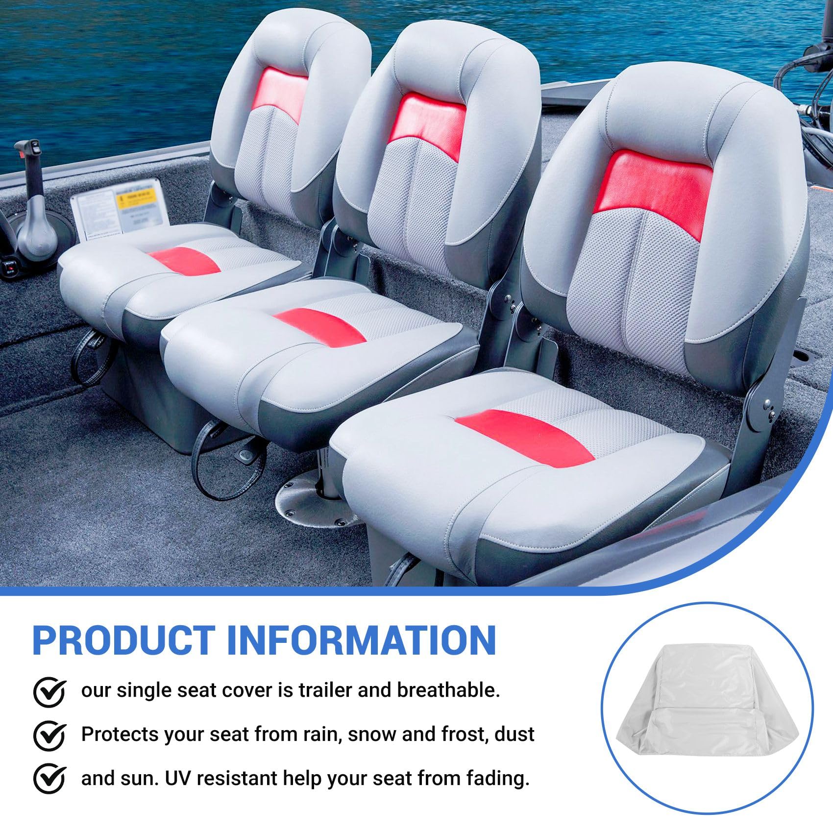 Orton Bootssitzbezug 2er Pack - Wasserdicht & UV-Schutz Für Ponton Boote