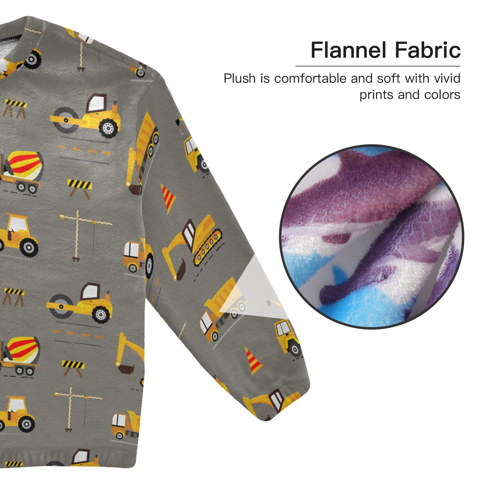ALAZA Conjunto de pijama de forro polar para mujer, diseño de unicornio, manga larga, ropa de dormir de dos piezas, ropa de dormir térmica, pijama súper suave, talla S