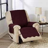 Vista 53 de Great Bay Home - Funda reversible de patchwork para sofá biplaza, protector de muebles lavable con correas elásticas - Funda para sofá para perros