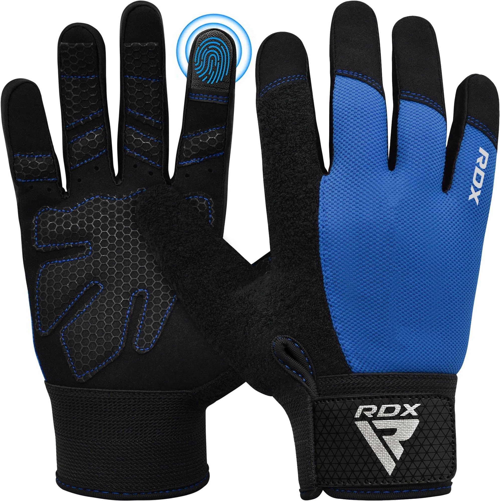 RDX Weight Lifting Gloves Gym Workout, Full Finger Touch Screen, Breathable Anti Slip Padded Palm Protection, Fitness Strength Training Powerlifting HIIT WOD Exercise, Men Women Home Gym Cycling
