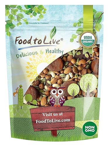 Mezcla orgánica Active Life Trail Mix, 8 onzas, mezcla de bocadillos crudos y sin OMG contiene anacardos, semillas de calabaza, albaricoques,