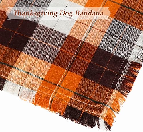 Miniatura 5 de STMK Bandana de otoño para perro, paquete de 4 bandanas para perros con borlas y bordes para perros pequeños, medianos y grandes
