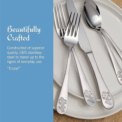 Miniatura 3 de Towle Everyday Enjoy 18.0 - Juego de cubiertos de acero inoxidable de 20 piezas, servicio para 4