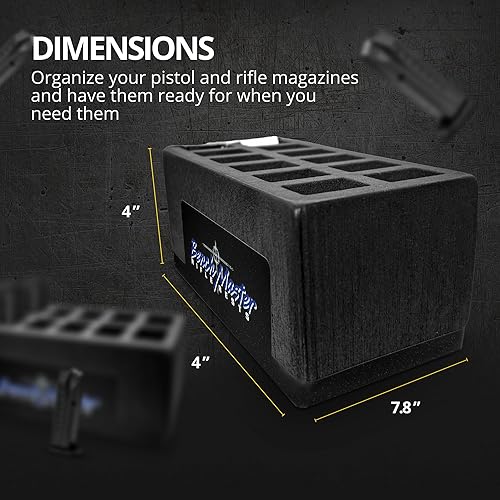 Miniatura 6 de BenchMaster Estante de doble pila de 0.354 in (4 x 4 x 7.8 pulgadas), soporte para pistola, revistero de pistola, piezas y accesorios para pistola,