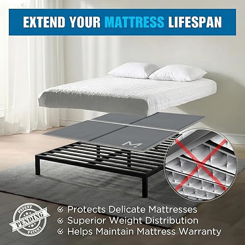 Miniatura 2 de Meliusly Tabla Bunkie de Servicio Pesado de 10mm Tamaño Full (54x75'') Diseño de Tabla de Cama de Perfil Bajo Patente Pendiente - Transpirable