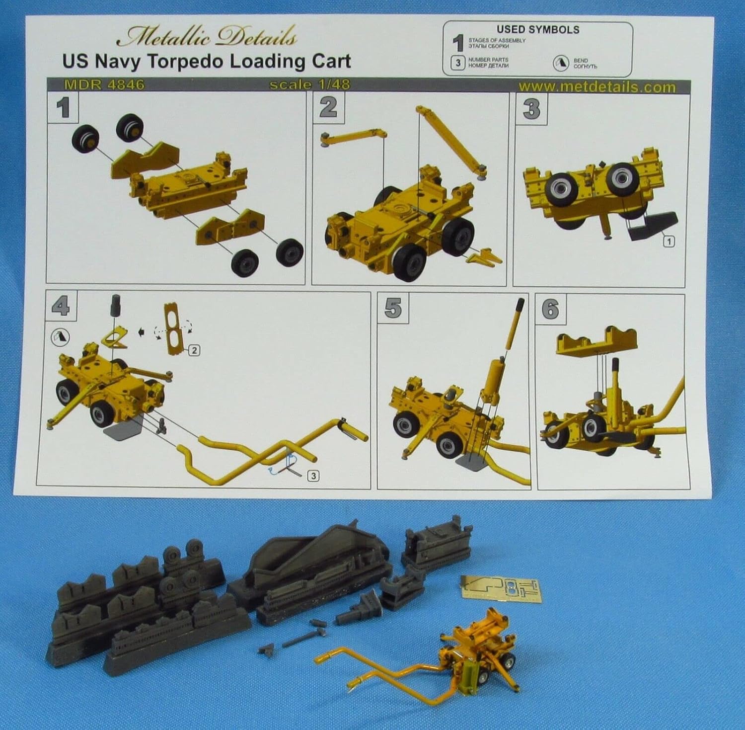 Metallic Details MDR4846-1/48 - U.S. Navy Torpedo Loading cart