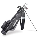 Premium Sunday Bag with Stand and Strap - Professional Pitch and Putt Lightweight Golf Bag for The Driving Range&comma; Par 3 and Executive Courses &lpar;Black&rpar;