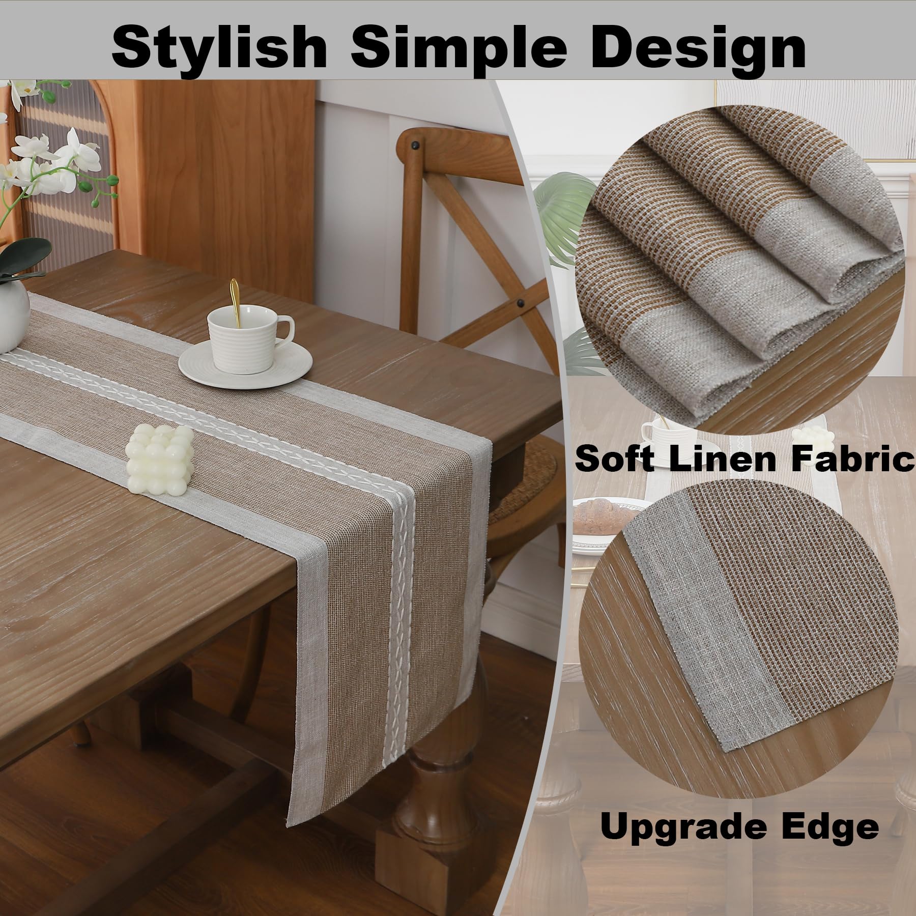 Erosebridal Fishing Table Runner - Rustic Farmhouse 13x120 Inch Rectangular Runner For Dining Table
