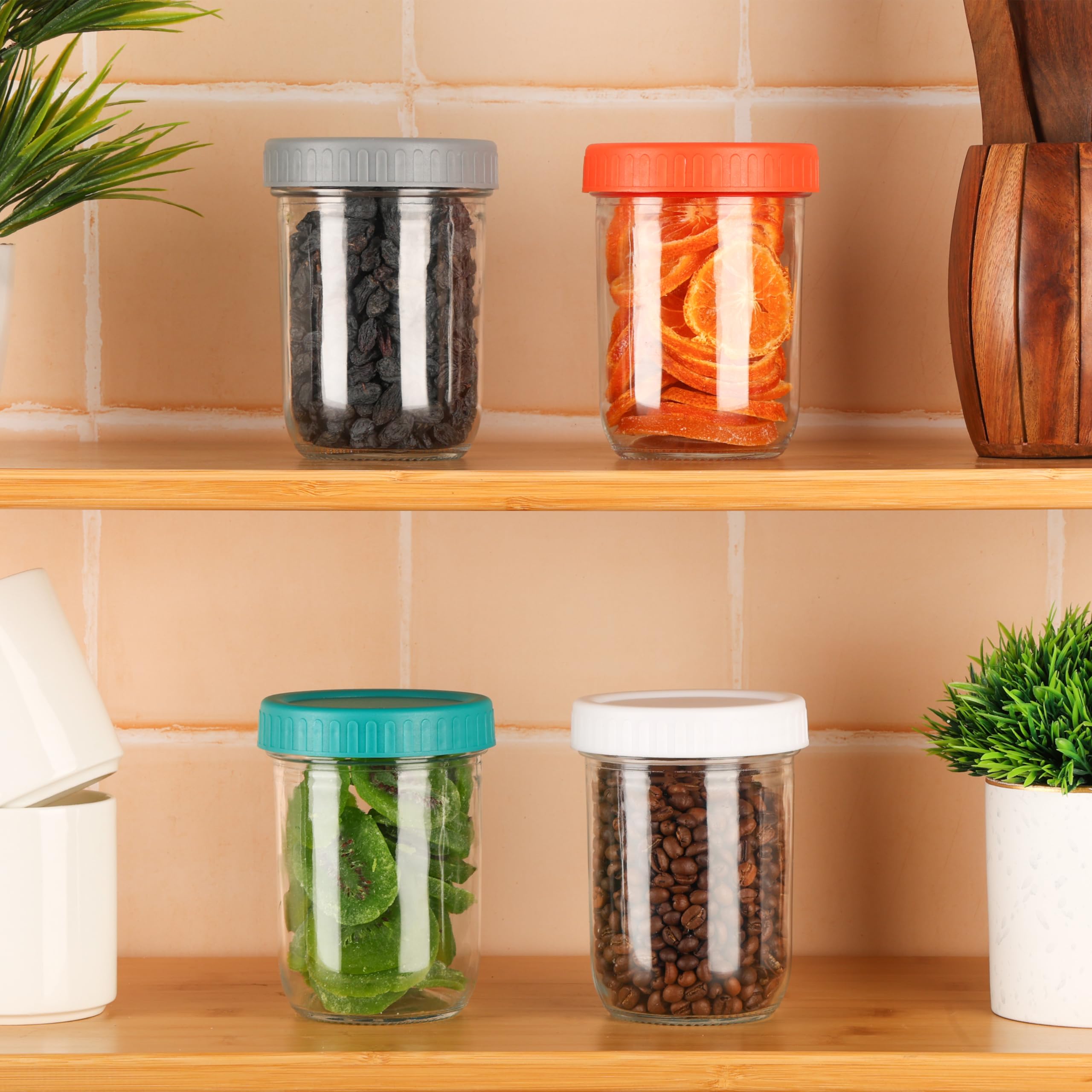 Barattoli In Vetro Ermetici Da 250ml - Set Da 6 Per Conserva, Marmellate E Decorazione - Foto 3