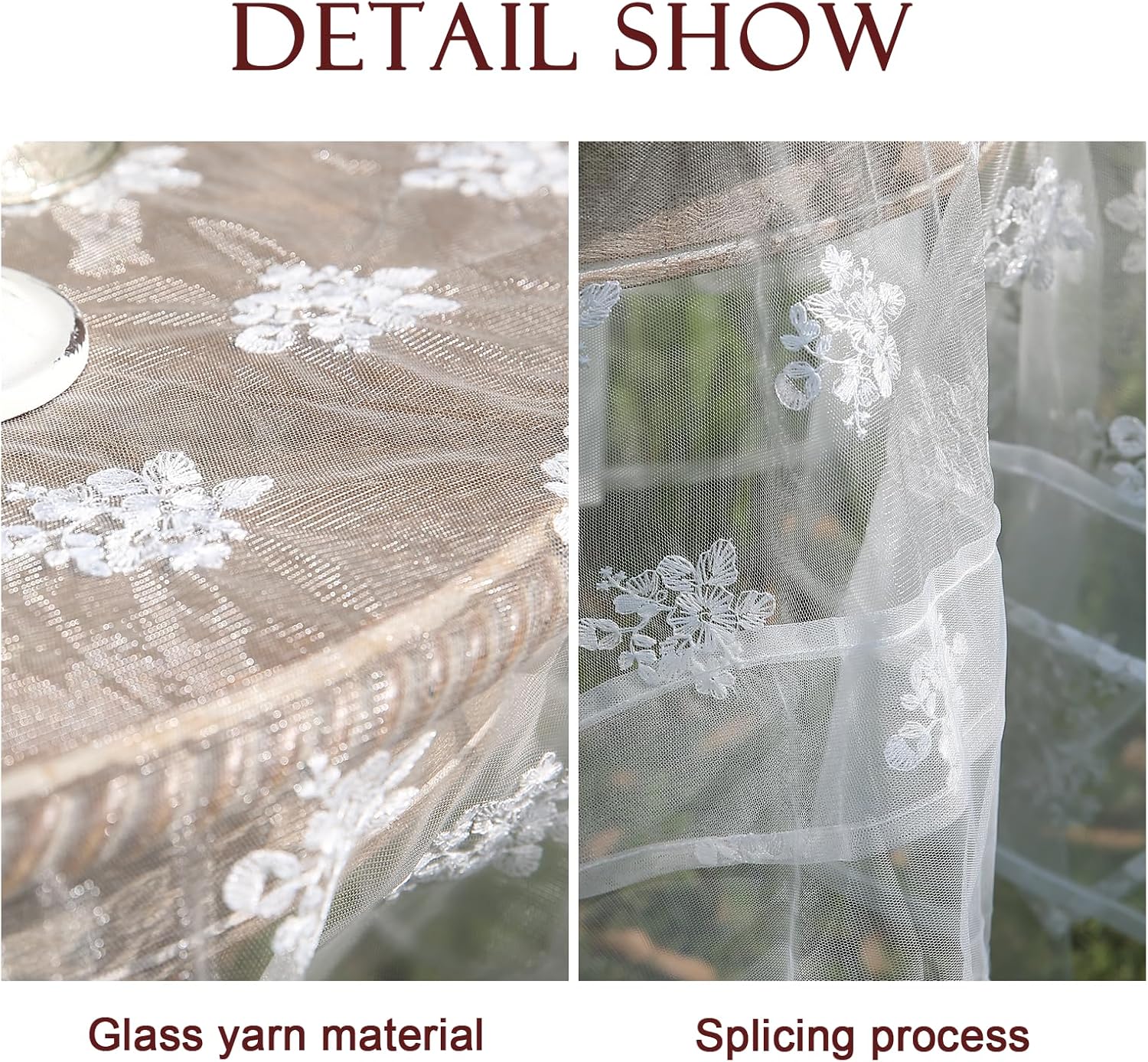 patdrea Designer White Lace Elegant Tablecloth for Square Tables,Vintage Tulle French Romantic Knitted Embroidered Overlay Tablecloths Decor for Kitchen Wedding Banquet,63"*63"