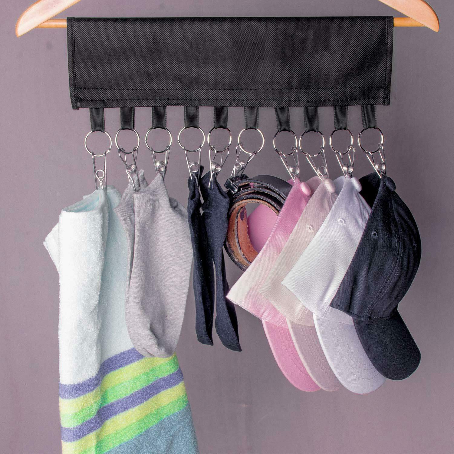 Organisateur De Casquettes – 10 Supports Pliables Pour Rangement Placard Ou Voyage