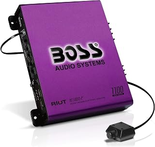 Boss Audio Systems R1100M-P 1100W Monoblock Class A/B Car Amplifier - 2 Ohm Stable, MOSFET Power, Bass Boost for Subwoofers