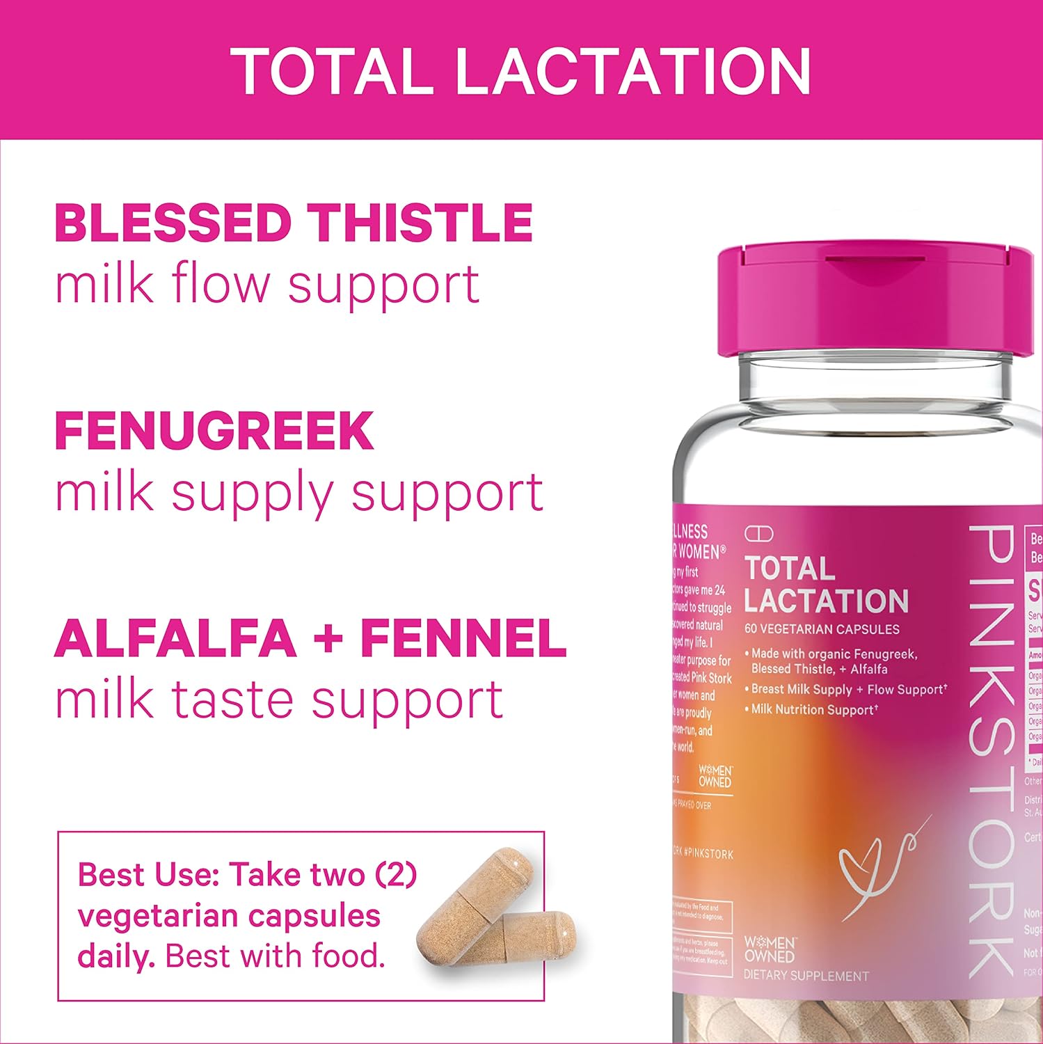 Pink Stork Nursing Bundle: Lactation Support Supplements for Breastfeeding, Lactation Tea & Sweets, Breast Milk Supply & Flow, Women-Owned