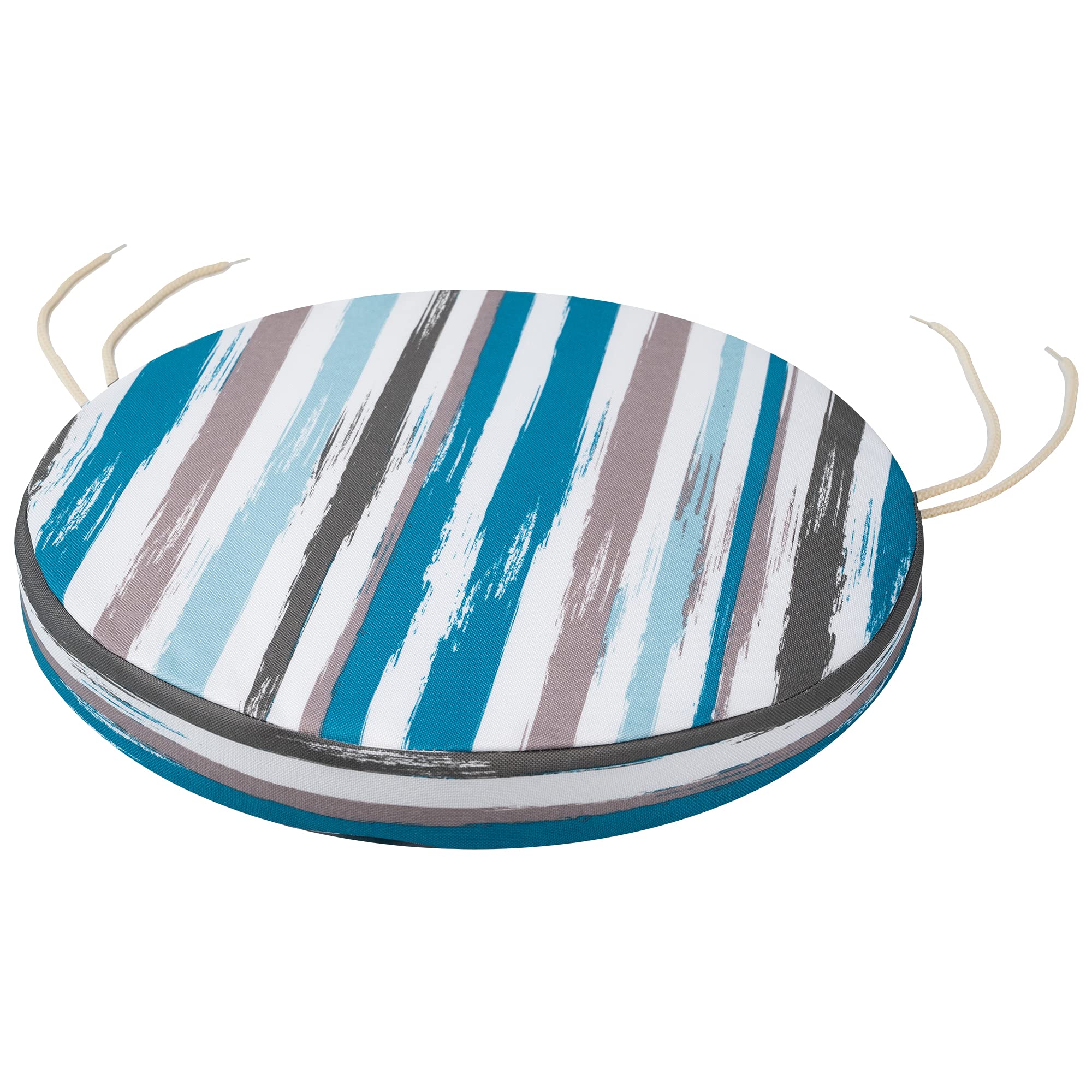 WATERPROOF Round Chair Cushion Seat Pads OUTDOOR Garden Bistro Leafy Sprigs