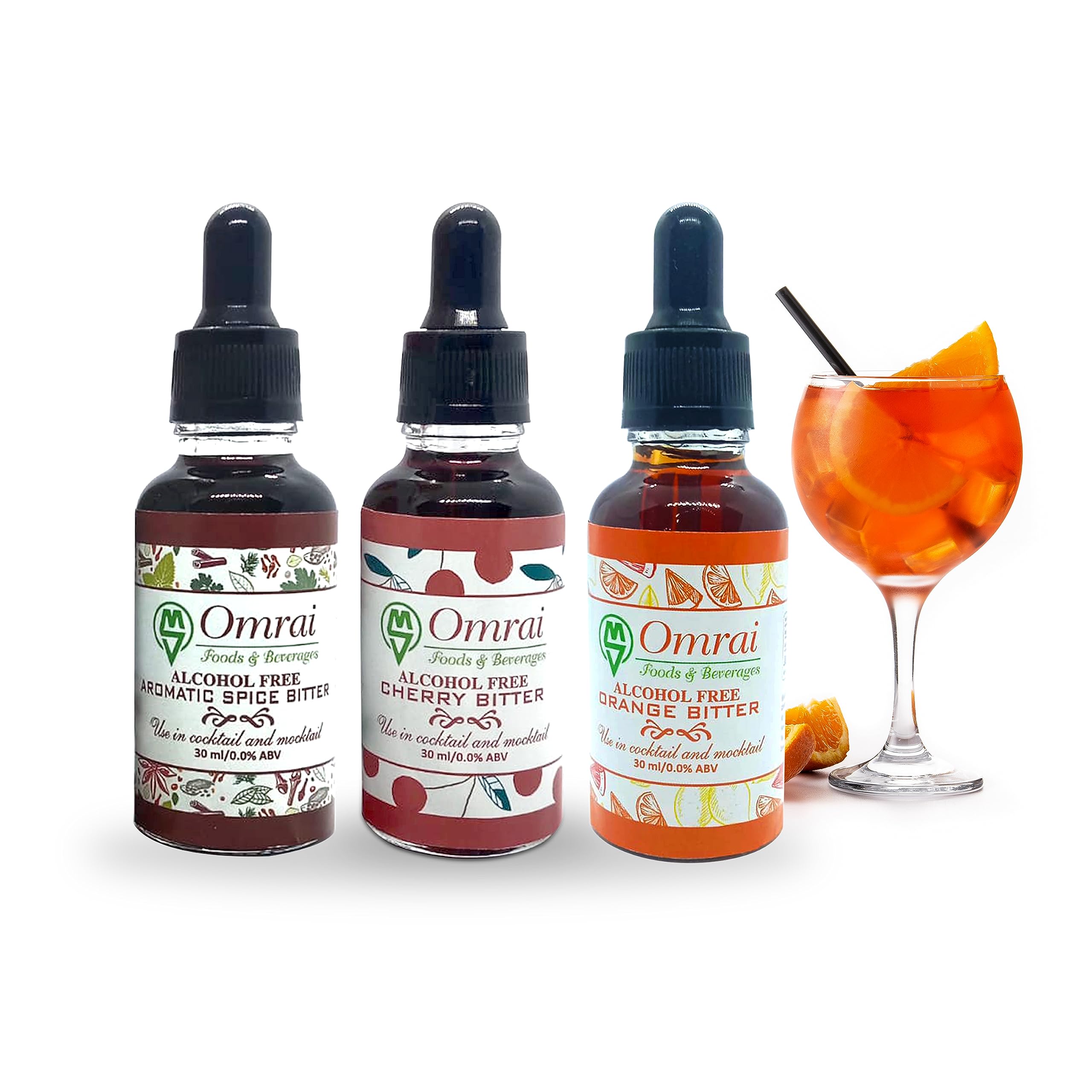 Omrai Foods Orange+Spice+Cherry Bitter for Taste Enhancer for Cocktail and Mocktail (B0CGGJ62NR) Amazon Price History, Amazon Price Tracker