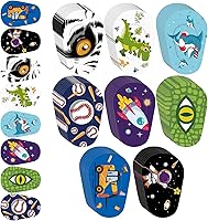 Siifert 48 Pack Latex-Free Eye Patches for Kids - Cute Designs for Lazy Eye Amblyopia, Toddler Boys Girls Light Blocking