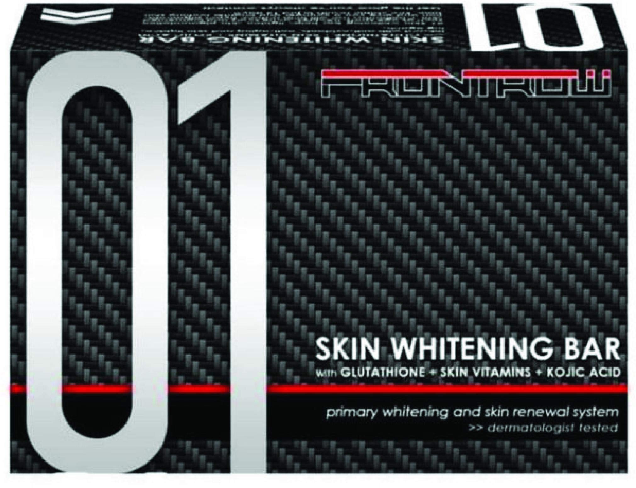 Front RowSkin Whitening Bar with Glutathione + Skin Vitamins + Kojic Acid