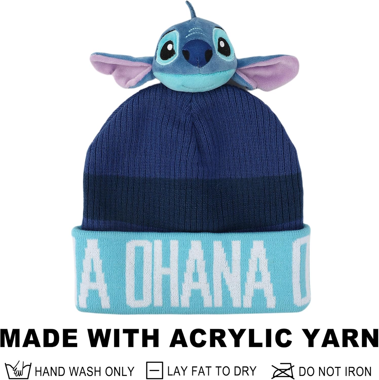Disney Stitch Ohana Cuff Beanie with Plush Character Pom - Image 6