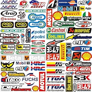 3 Pièces Motocross Moto Autocollants Autocollant Moto Stickers Voiture Tuning Autocollant Casque Moto Ensemble Convient Aux Motos Skateboards Voitures Casques de Scooter et Vélos de Motocross(A)